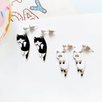 Alloy kitty earrings with zodiac animal design