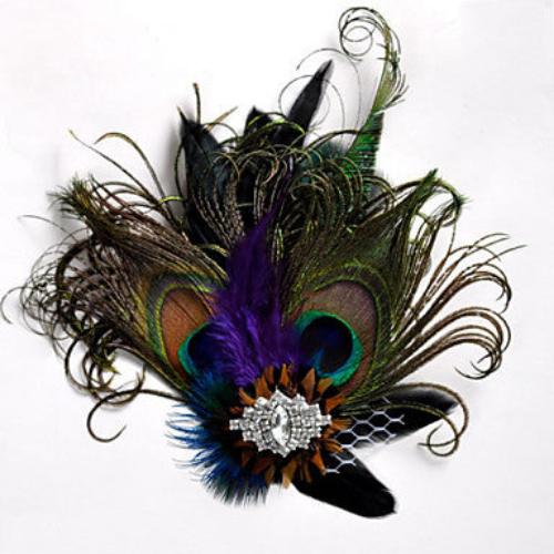 Dance Performance Headdress Ethnic Style Peacock Feather Hairpin-2