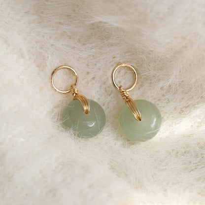 Peace Buckle Hetian Jade Women's Earrings