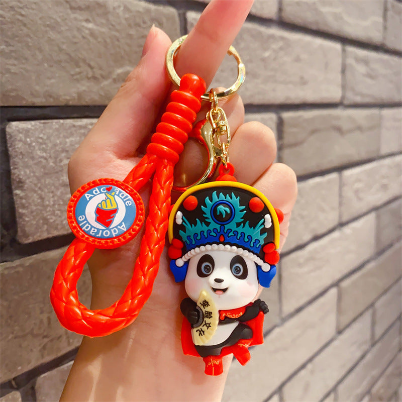 China Fashion Face Changing Panda Doll Keychain