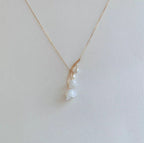 Handmade 14K Gilded White Jade Linglan Beautiful Necklace