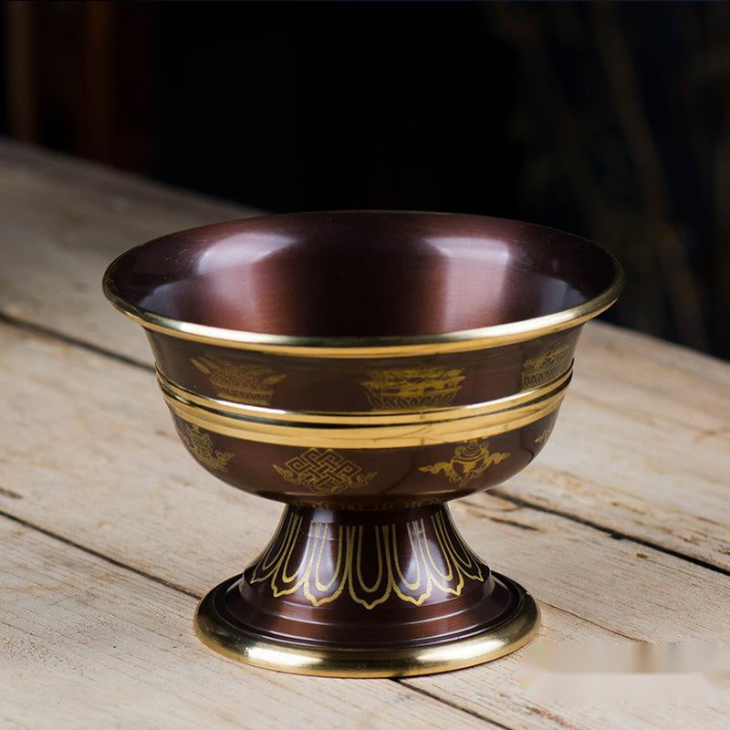 India Copper God of Wealth Water Supply Cup for Buddha Cup