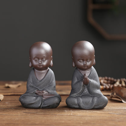 Yixing Clay Small Monk Zen Home Chinese Style Decoration Living Room