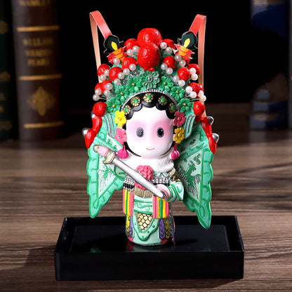 Chinese Style Peking Opera Mask Character Ornaments Home Accessories