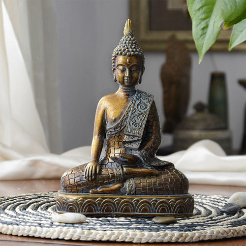 Sakyamuni Buddha Chinese Zen Buddhist Statue Ornaments