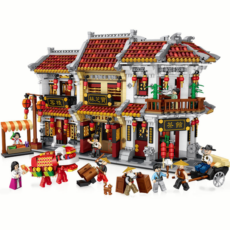 Chinese Street View Teahouse Inn Bao Zhilin Mini Pellet Toys