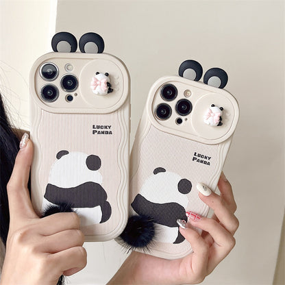 Cute Furry Panda Tail iPhone Series Phone Case