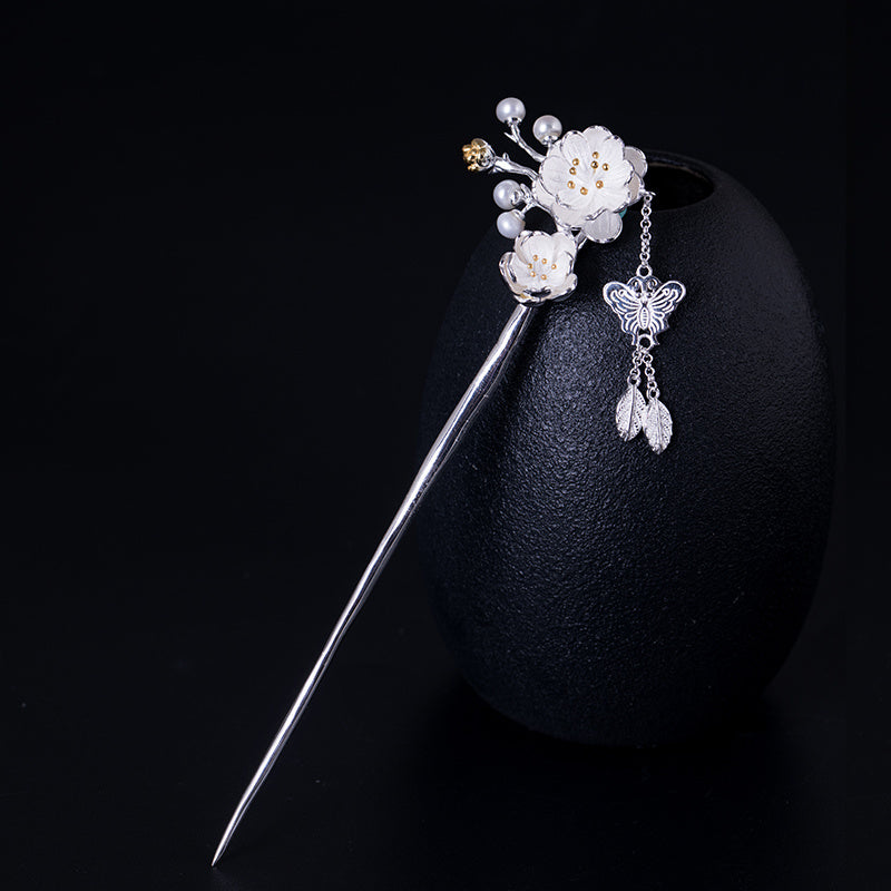 Twelve Flower Gods Ancient Style Sterling Silver Hairpin