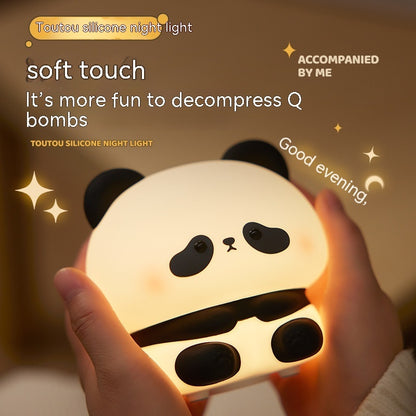 Cute Silicone Panda LED Night Light Lamp