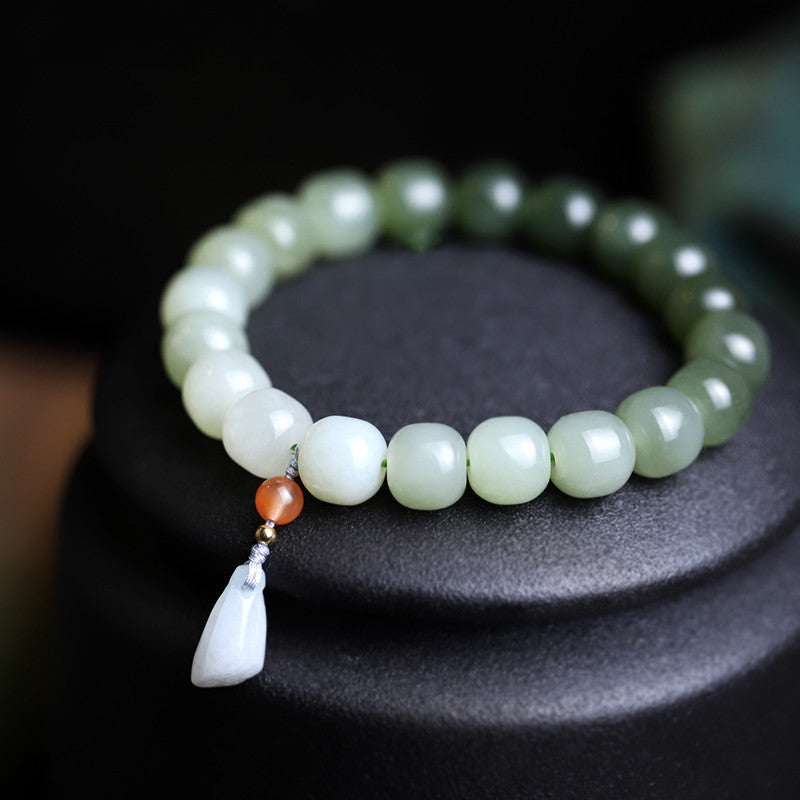 New Jadeite Lotus Ornament Bracelet