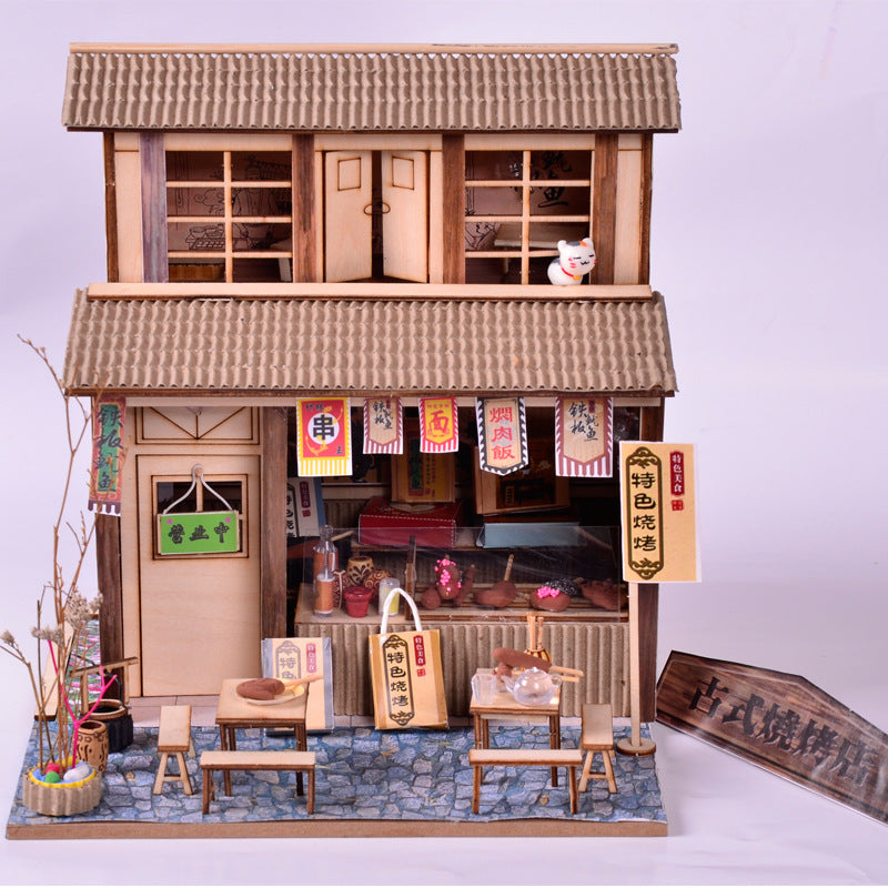 Chinese Ancient Architecture DIY Handmade Mini Wooden House