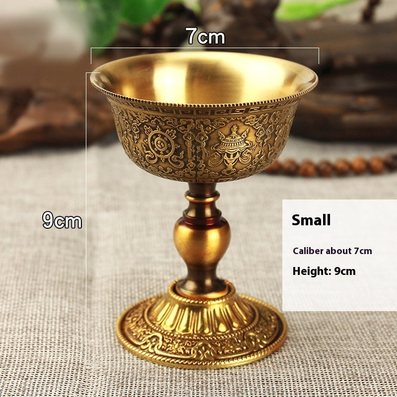 Pure Copper Butter Lamp Holder For Buddha Worship