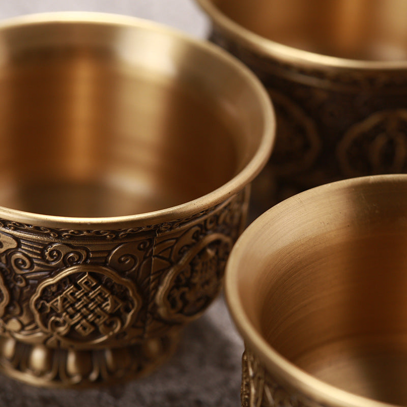 Buddha Cup Home Buddha Front Eight Cups for Purifying Water Cup