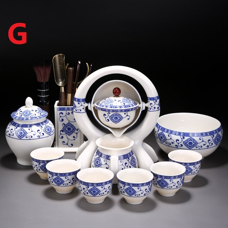 Chinese Tea Ceremony Blue and White Ceramics Teapot Tea Set