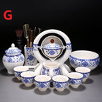 Chinese Tea Ceremony Blue and White Ceramics Teapot Tea Set