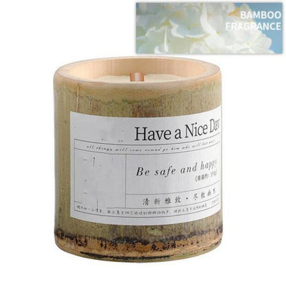 Indoor Long-lasting Bamboo Fragrance Aromatherapy Candle Gift