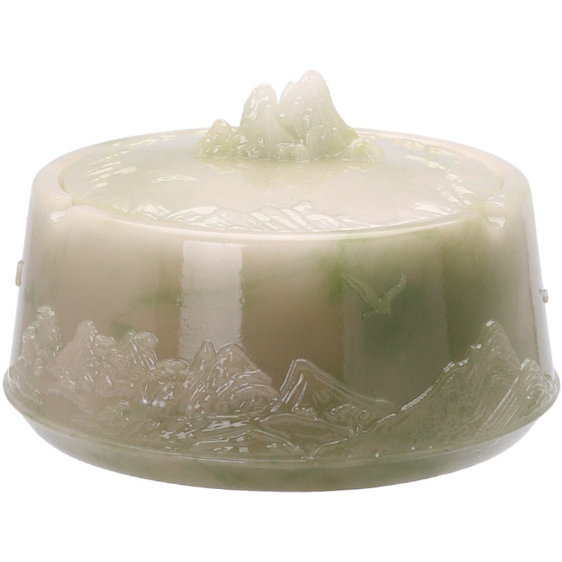 Relief Mountain Ashtray Large Prevent Fly Ash Smoke With Lid