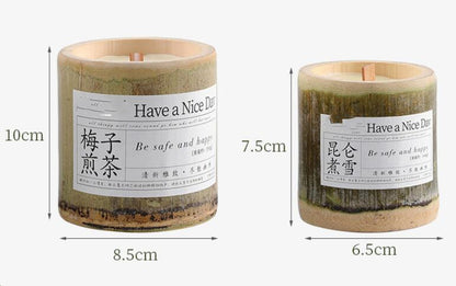 Indoor Long-lasting Bamboo Fragrance Aromatherapy Candle Gift