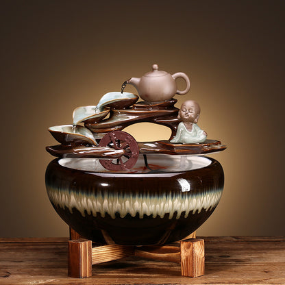 Ceramic Fountains Attract Wealth Decoration Household Humidifier