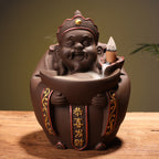 Creative Home Furnishings God of Wealth Backflow Incense Burner