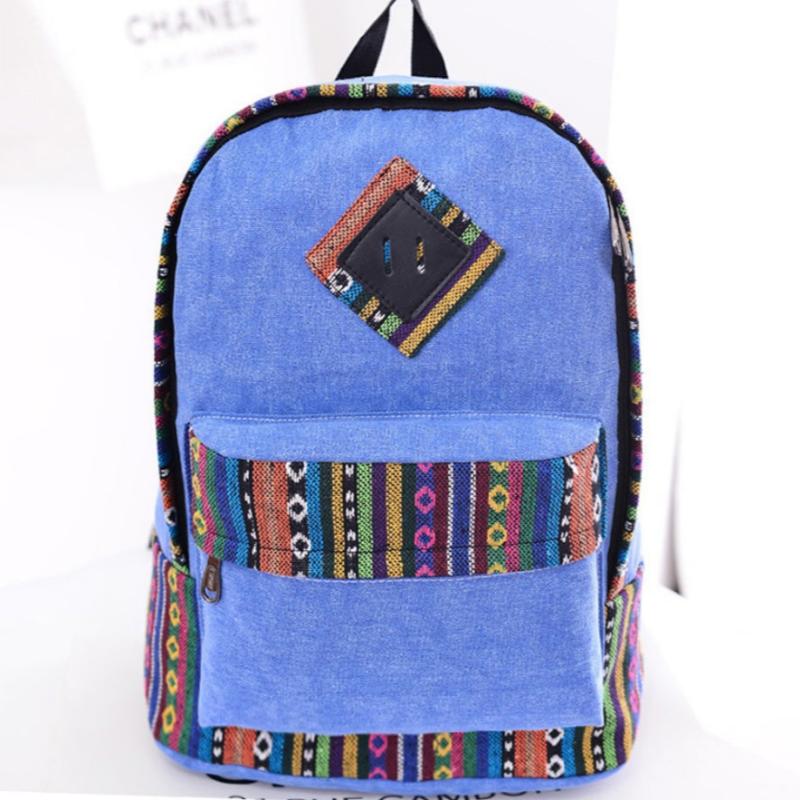 Ethnic style backpack female