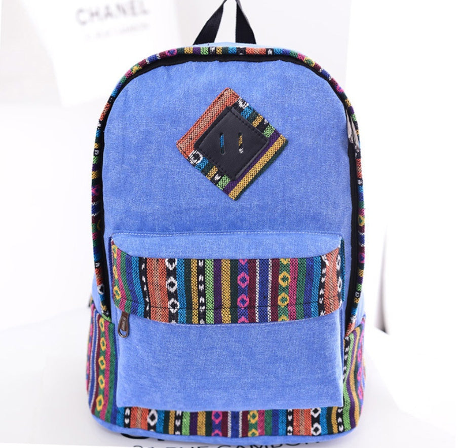 Ethnic style backpack female