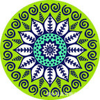 Mandala flower ceramic absorbent coaster