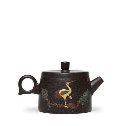 Red Phoenix Chaoyang teapot rich and noble longevity pot crane asked teapot black gold sand teapot