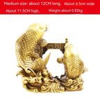 Copper Carp Jumping Gantry Ornaments Metal Crafts