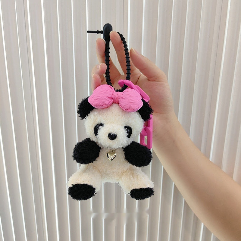 Panda Cute Plush Pendant Car Keychain