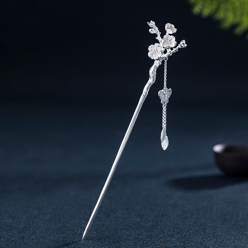 Twelve Flower Gods Ancient Style Sterling Silver Hairpin