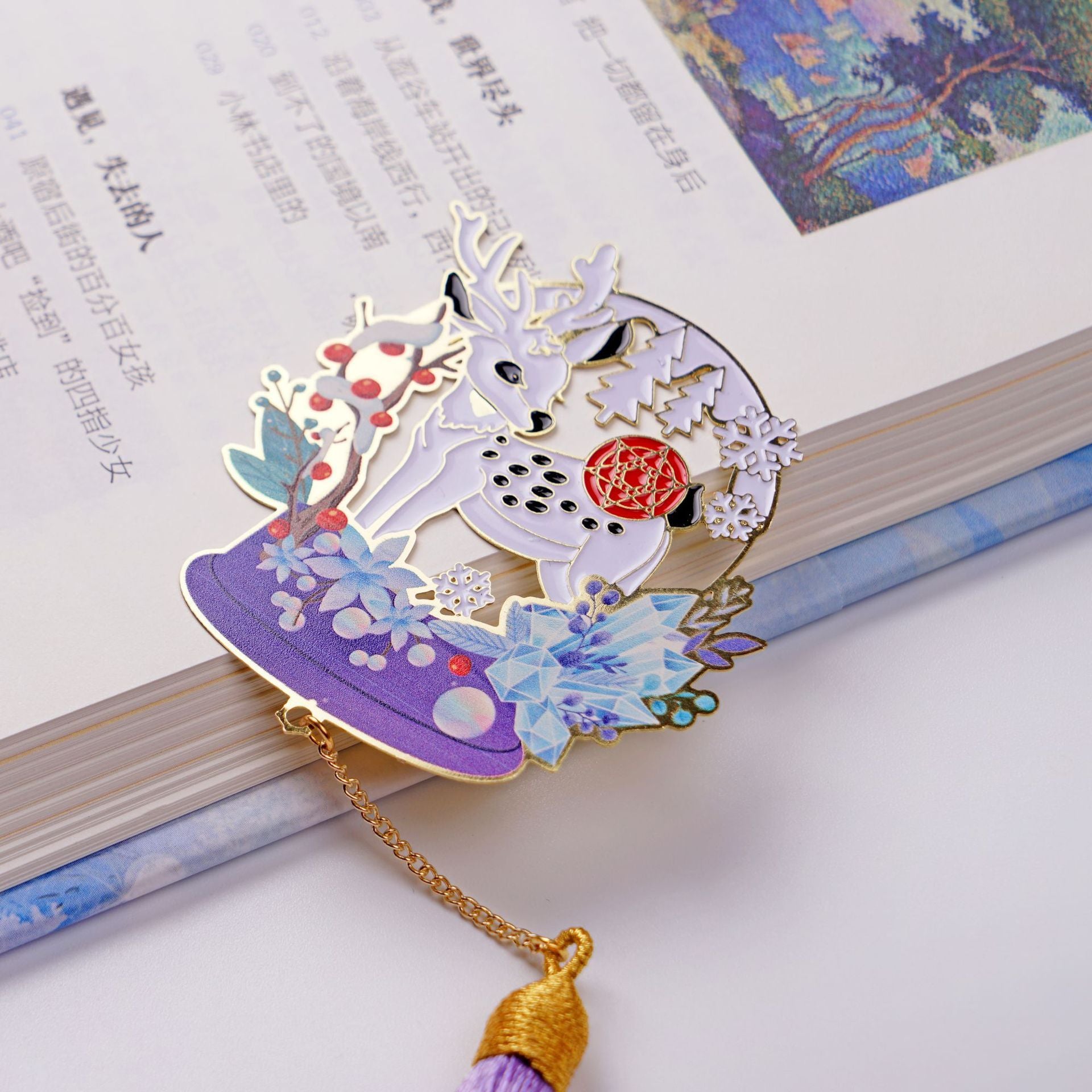 Copper Crystal Ball Panda Bookmark