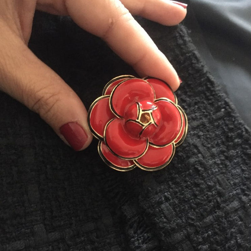 New High-end Rose Camellia Brooch Clothing Accessories Valentine's Day Gift