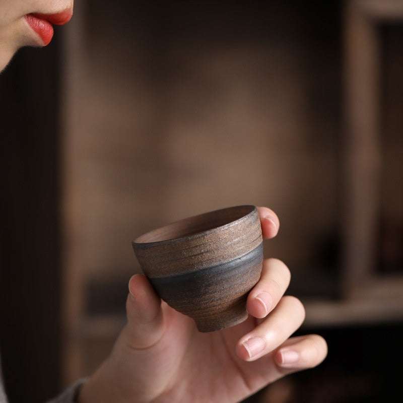 Handmade Coarse Pottery Master Cup New Chinese Style Ceramic Cup