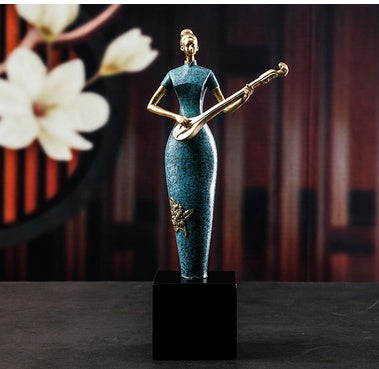 Retro Chinese Cheongsam Ladies Ornament Creative Living Room