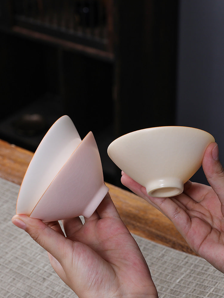 Bamboo-hat Type Cup Ceramic Tea Bowl Cup