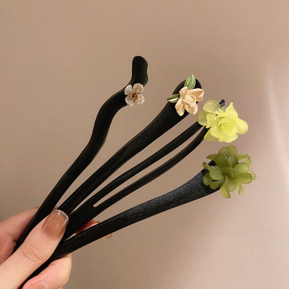 Simple Flower Hairpin Antique Chinese Temperament