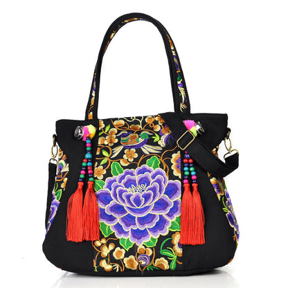 Ethnic embroidery shoulder bag