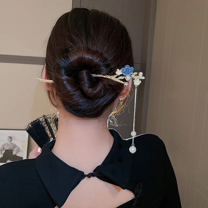 Plum Blossom Branch Tassel Hairpin Retro Hairpin