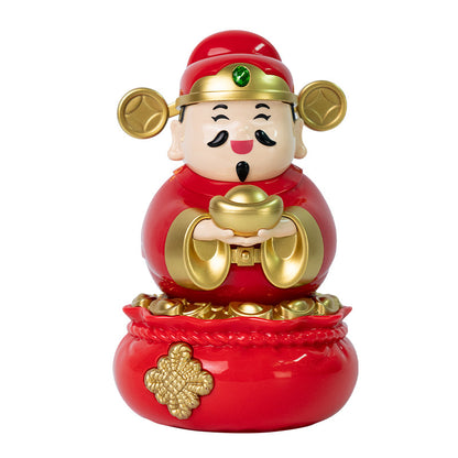 Chinese Style Cartoon God of Eealth Ornaments Xiaomi su7 Car Solar Ornaments