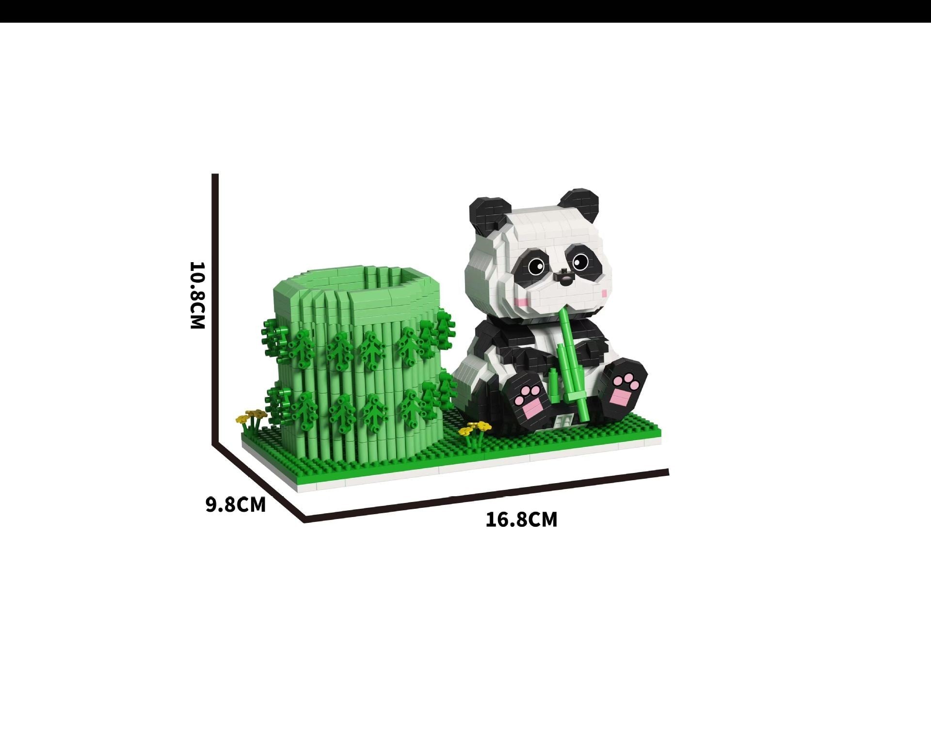 Small Particle Assembly Insert Building Blocks DIY Toys Hold Bamboo Panda