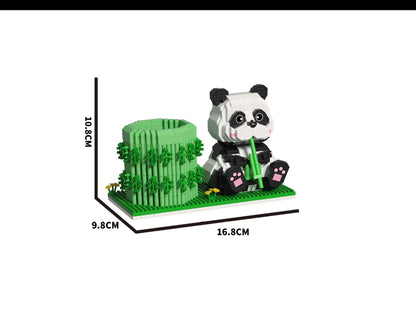 Small Particle Assembly Insert Building Blocks DIY Toys Hold Bamboo Panda