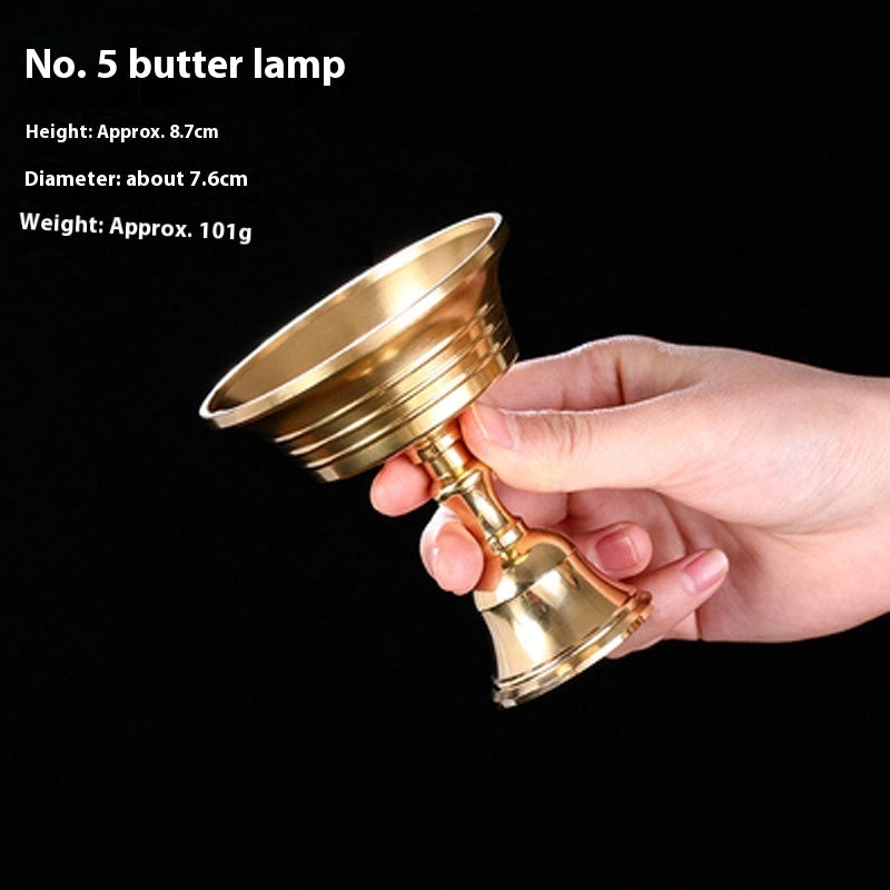 Pure Copper Butter Lamp Holder For Buddha Worship