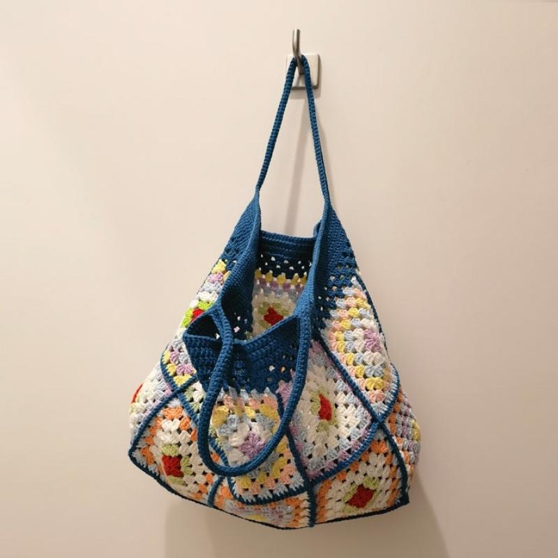 Diy Material All-match Shoulder Summer Autumn New Style Woven Portable Woolen Yarn Bag