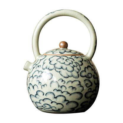 Chinese Auspicious Cloud Ru Porcelain, Perfect For Lifting Beams, Teapot, Household Ceramics