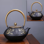 Creative Literary And Art Hand-made Boiled Teapot Happy Iron Teapot