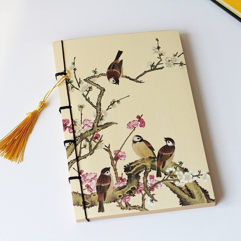 Chinese Style Retro Famous Painting Thread-bound Tassel Notebooks