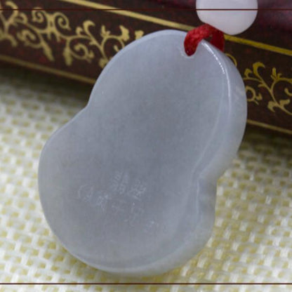 Gold inlaid jade pendant