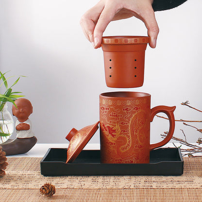 Chinese Style Tea Cup With Purple Sand Filter Liner