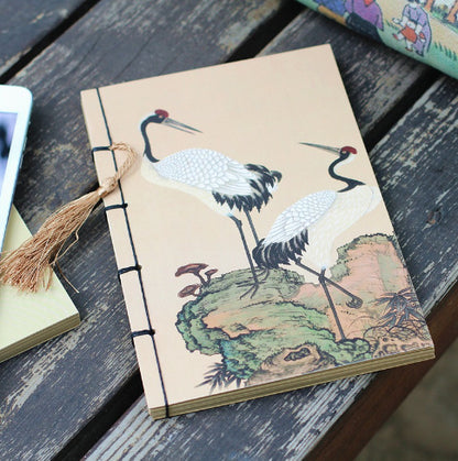 Chinese Style Retro Famous Painting Thread-bound Tassel Notebooks